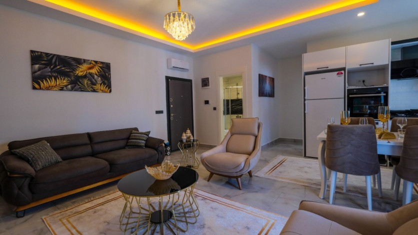 Меблированная квартира планировки 1+1, 60м2 в новом жилом комплексе, район Махмутлар - Ракурс 15