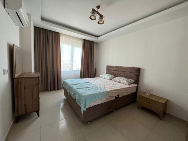 Большая меблированная квартира планировки 1+1, 80м2 с видом на море, Махмутлар - Ракурс 15