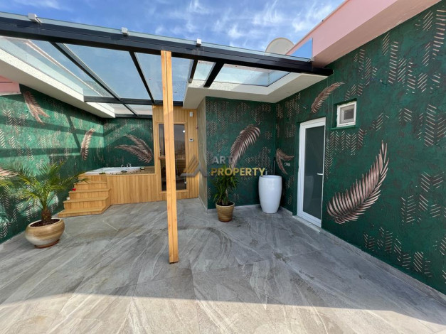 Меблированный пентхаус 4+1, 250м2 с видом на море в районе Махмутлар - Ракурс 24