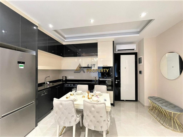 Меблированная квартира 1+1, 75м2 с видом на море в комплексе премиум класса, Махмутлар - Ракурс 3