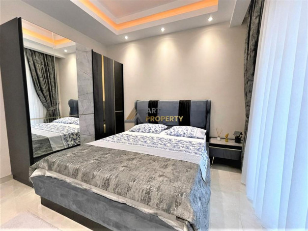 Меблированная квартира 1+1, 75м2 с видом на море в комплексе премиум класса, Махмутлар - Ракурс 6