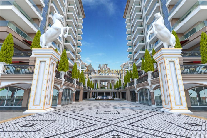 Меблированная квартира 1+1, 75м2 с видом на море в комплексе премиум класса, Махмутлар - Ракурс 9