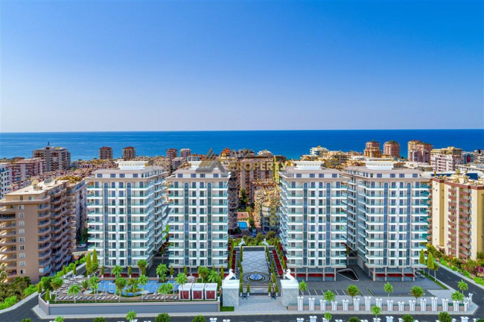 Меблированная квартира 1+1, 75м2 с видом на море в комплексе премиум класса, Махмутлар - Ракурс 15