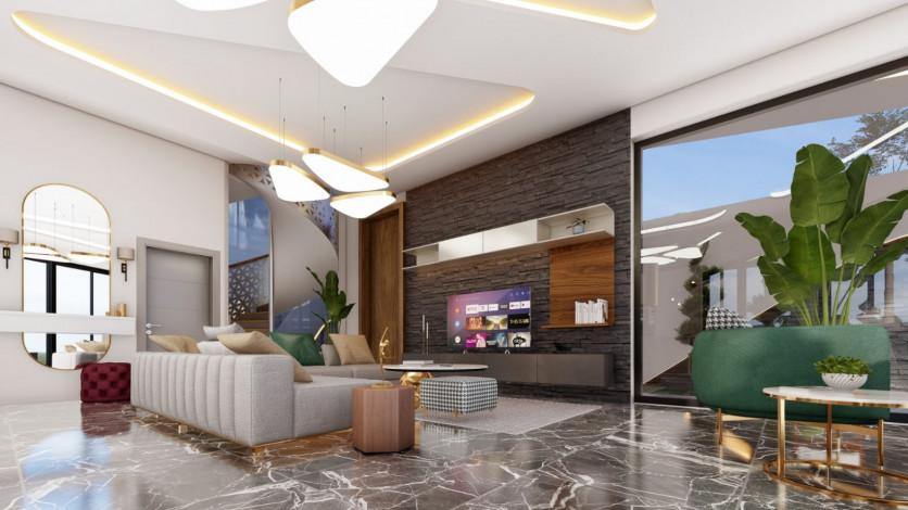 Две виллы ультра люкс с панорамными видами на стадии строительства, Каргыджак, 1000 м2 - Ракурс 3