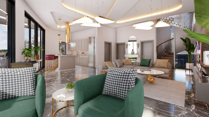 Две виллы ультра люкс с панорамными видами на стадии строительства, Каргыджак, 1000 м2 - Ракурс 4