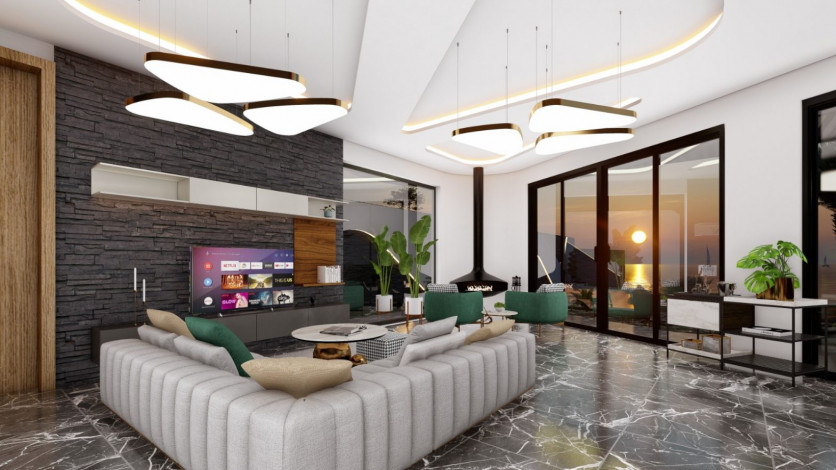 Две виллы ультра люкс с панорамными видами на стадии строительства, Каргыджак, 1000 м2 - Ракурс 6