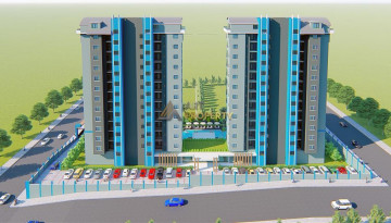 Апартаменты планировки 1+1, 51м2 в ЖК на стадии строительства, район Махмутлар - Ракурс 3