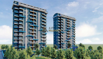 Апартаменты планировки 1+1, 51м2 в ЖК на стадии строительства, район Махмутлар - Ракурс 29
