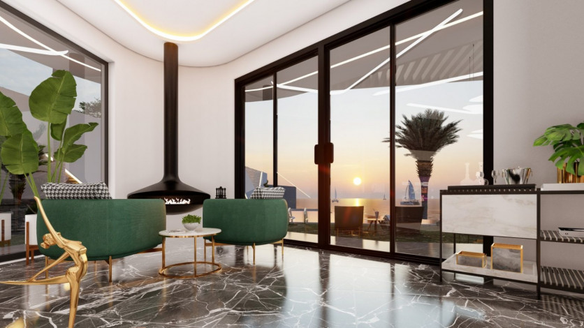 Две виллы ультра люкс с панорамными видами на стадии строительства, Каргыджак, 1000 м2 - Ракурс 14