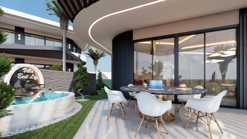 Две виллы ультра люкс с панорамными видами на стадии строительства, Каргыджак, 1000 м2 - Ракурс 16