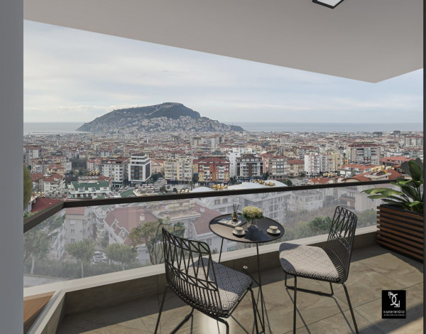 Новый жилой комплекс с апартаментами 3+1 в центральной части города Аланья - Ракурс 8