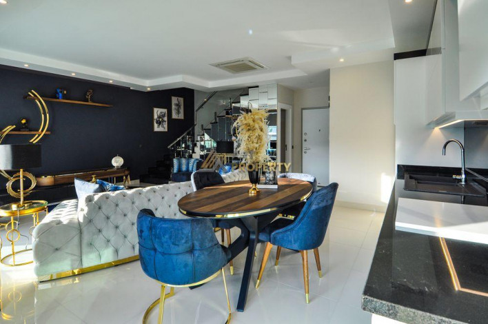 Двухуровневая квартира  в элитном комплексе в Каргыджаке, Алания, 130 м2 - Ракурс 16