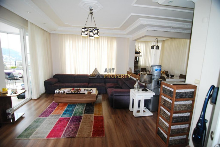 Дуплекс планировки 3+1, 140м2 с видом на море и крепость в центральной части города Аланья - Ракурс 3