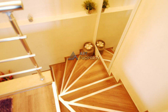 Дуплекс планировки 3+1, 140м2 с видом на море и крепость в центральной части города Аланья - Ракурс 19