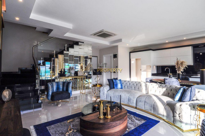 Двухуровневая квартира  в элитном комплексе в Каргыджаке, Алания, 130 м2 - Ракурс 20