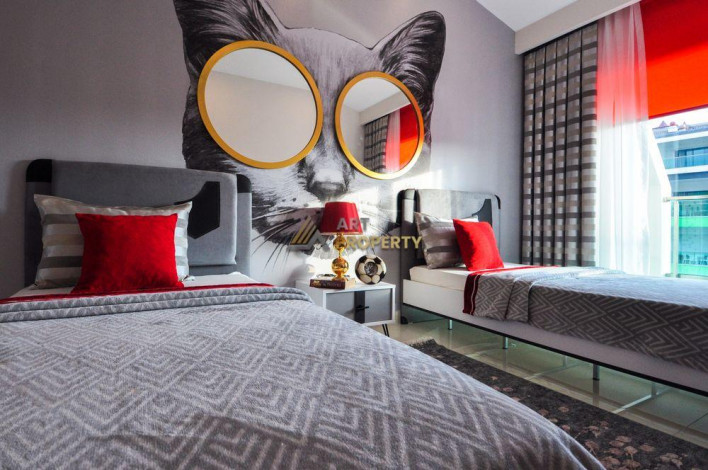 Двухуровневая квартира  в элитном комплексе в Каргыджаке, Алания, 130 м2 - Ракурс 24