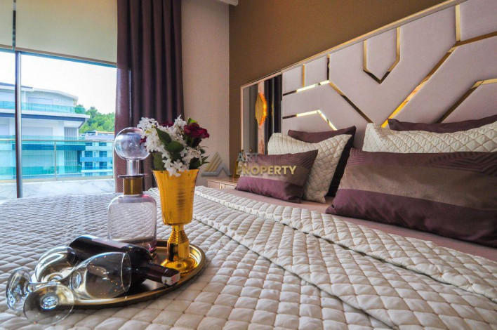 Двухуровневая квартира  в элитном комплексе в Каргыджаке, Алания, 130 м2 - Ракурс 25