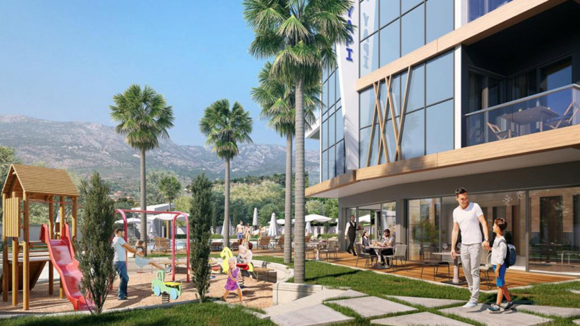 Новые апартаменты 1+1, 50м2 в ЖК на финальной стадии строительства, район Оба - Ракурс 5