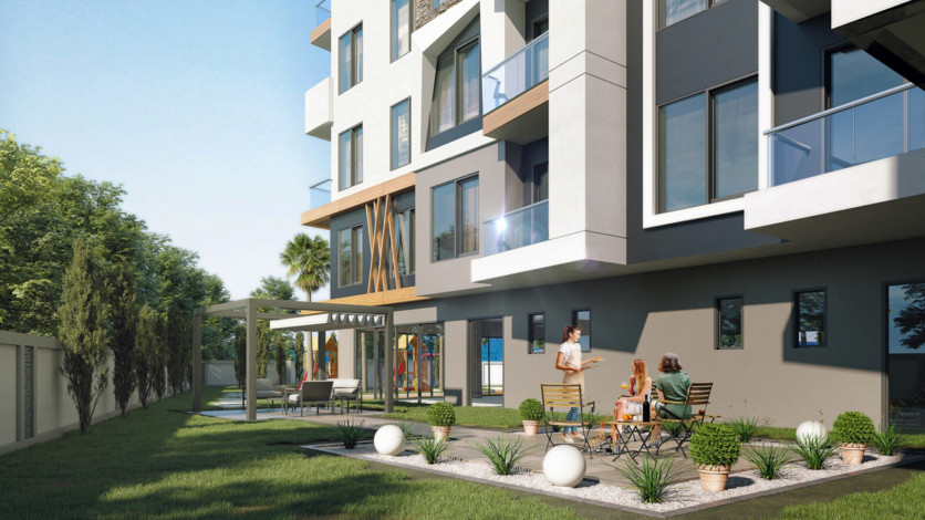 Новые апартаменты 1+1, 50м2 в ЖК на финальной стадии строительства, район Оба - Ракурс 8