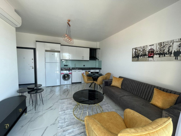 Меблированные апартаменты планировки 1+1, 55м2 с видом на море, район Каргыджак - Ракурс 15