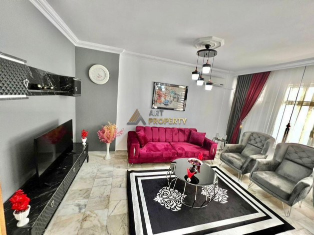 Меблированная квартира планировки 2+1, 105м2 с видом на море в районе Махмутлар - Ракурс 3