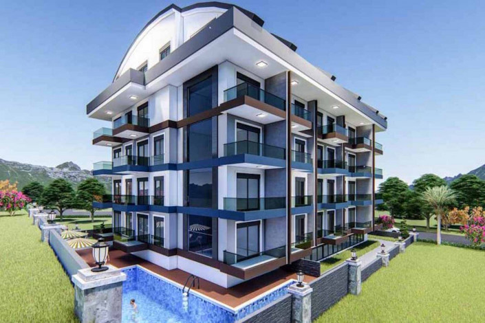 Квартира планировки 1+1, 54м2 в ЖК на финальной стадии строительства, Махмутлар - Ракурс 2