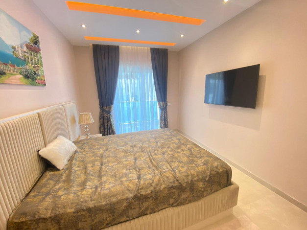 Меблированная квартира планировки 2+1, 130м2 с видом на море в элитном ЖК, район Махмутлар - Ракурс 6