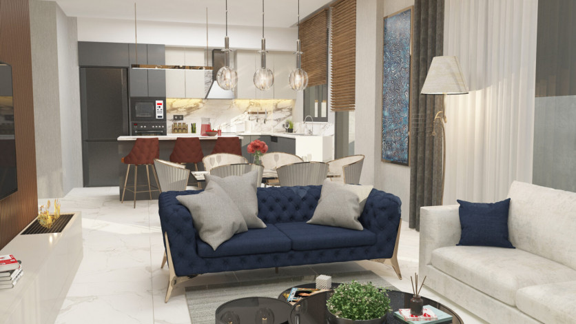 Инвестиционный проект с апартаментами 1+1, 2+1, 3+1, 4+1 в районе Кестель - Ракурс 7