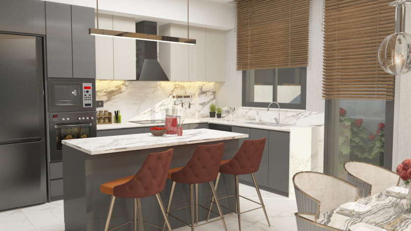 Инвестиционный проект с апартаментами 1+1, 2+1, 3+1, 4+1 в районе Кестель - Ракурс 8