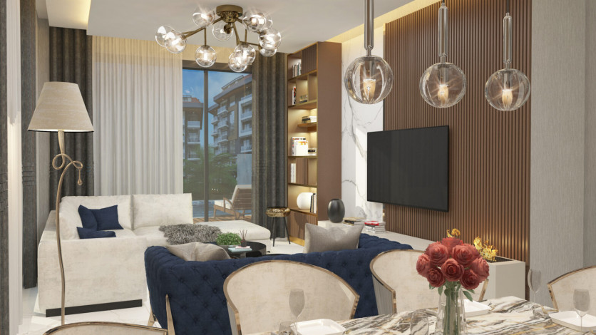 Инвестиционный проект с апартаментами 1+1, 2+1, 3+1, 4+1 в районе Кестель - Ракурс 15