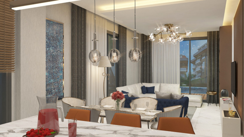 Инвестиционный проект с апартаментами 1+1, 2+1, 3+1, 4+1 в районе Кестель - Ракурс 16