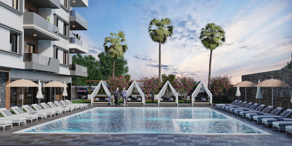 Две квартиры 1+1 в комплексе на завершающем этапе строительства по ценам ниже, чем от застройщика, Авсаллар - Ракурс 5