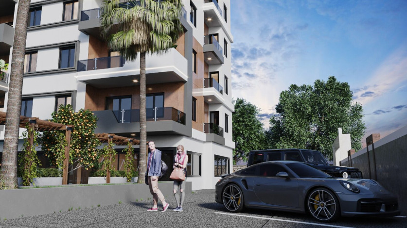 Две квартиры 1+1 в комплексе на завершающем этапе строительства по ценам ниже, чем от застройщика, Авсаллар - Ракурс 9