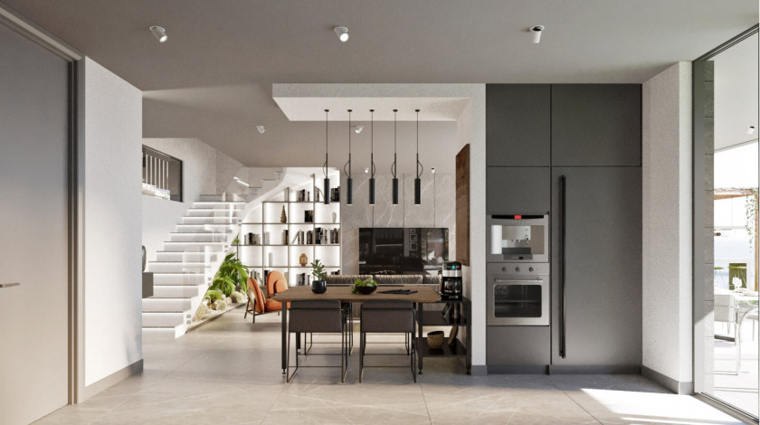 Роскошные виллы в районе Конаклы, проект на стадии строительства - Ракурс 9