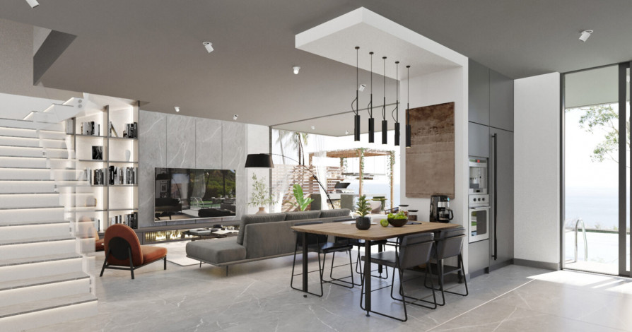 Роскошные виллы в районе Конаклы, проект на стадии строительства - Ракурс 13