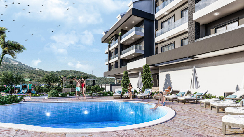 Новый проект в престижном европейском районе Оба - Ракурс 17