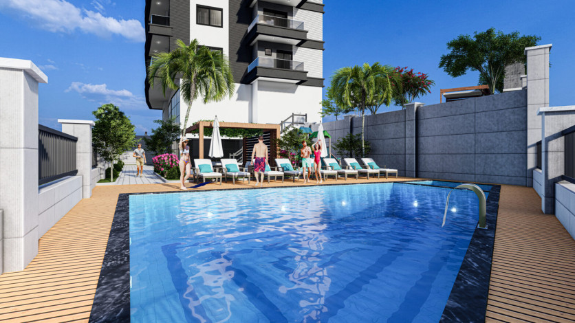 Инвестиционный проект с апартаментами 1+1, 2+1 в районе Авсаллар - Ракурс 3