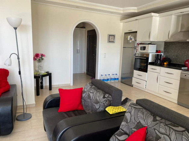 Меблированные апартаменты 2+1, 110м2 с видом на море и крепость, центр Алании - Ракурс 12