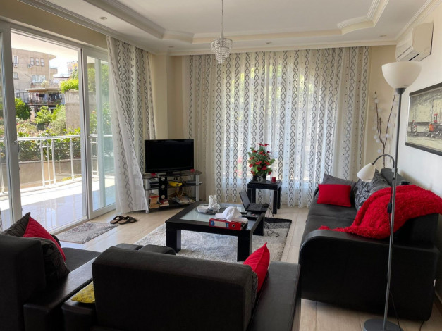 Меблированные апартаменты 2+1, 110м2 с видом на море и крепость, центр Алании - Ракурс 13