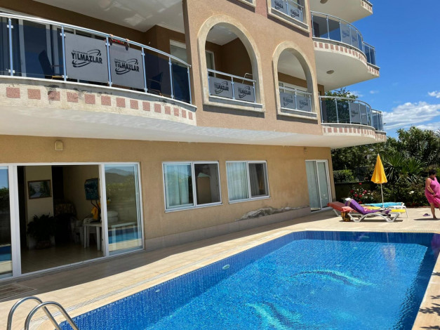 Меблированные апартаменты 2+1, 110м2 с видом на море и крепость, центр Алании - Ракурс 14