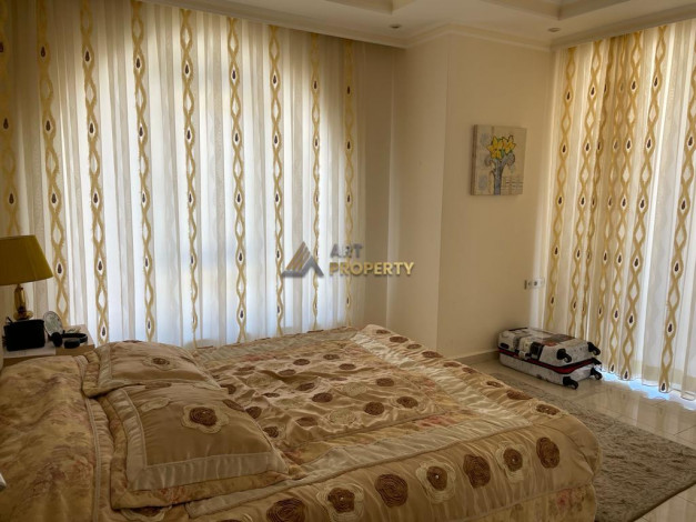 Меблированная квартира планировки 5+1, 150м2 с видом на море и крепость в центре Алании - Ракурс 6