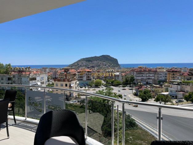 Меблированная квартира планировки 5+1, 150м2 с видом на море и крепость в центре Алании - Ракурс 9