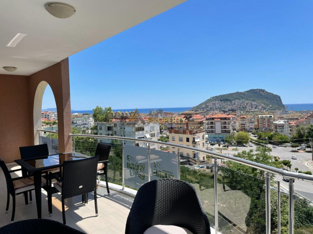 Меблированная квартира планировки 5+1, 150м2 с видом на море и крепость в центре Алании - Ракурс 10