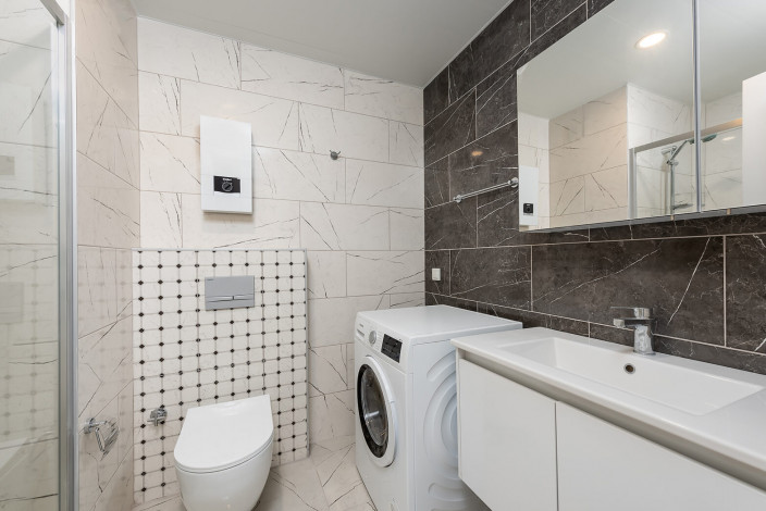 Квартира планировки 1+1, 46м2 с видом  на море в престижном ЖК, район Авсаллар - Ракурс 12