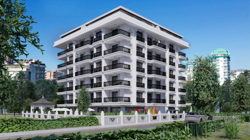 Двухкомнатная квартира в новом комплексе в Махмутларе в 250 метрах от Средиземного моря, 65 м2 - Ракурс 9