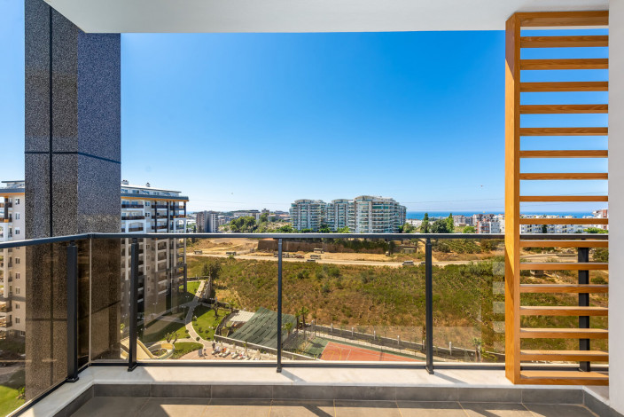 Квартира планировки 1+1, 46м2 с видом  на море в престижном ЖК, район Авсаллар - Ракурс 16