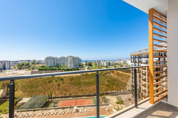 Квартира планировки 1+1, 46м2 с видом  на море в престижном ЖК, район Авсаллар - Ракурс 17