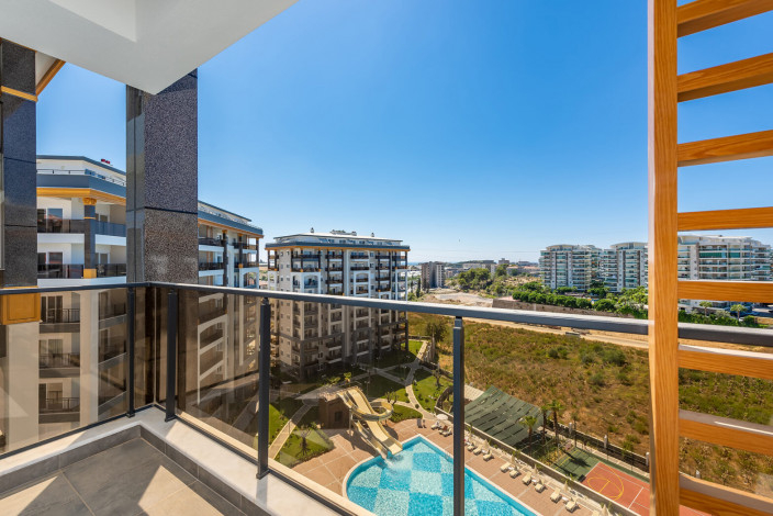 Квартира планировки 1+1, 46м2 с видом  на море в престижном ЖК, район Авсаллар - Ракурс 18