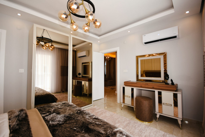 Меблированные апартаменты планировки 2+1, 115м2 с видом на море в районе Махмутлар - Ракурс 33