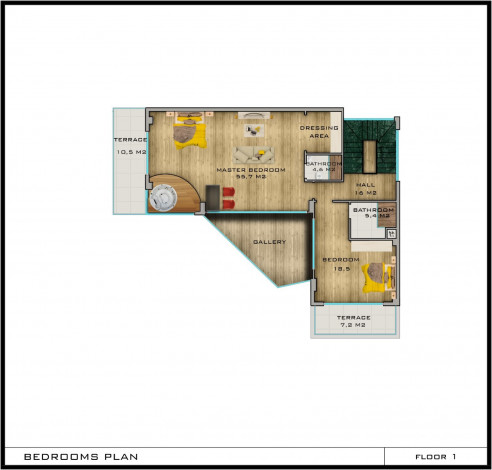 Шикарная вилла в районе Каргыджак - Ракурс 10